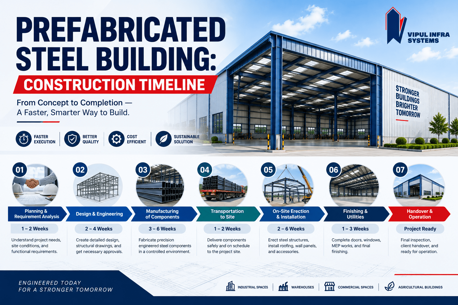 Prefabricated Steel Building Construction Timeline